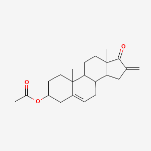 molecular formula C22H30O3 B14740543 16-Methylidene-17-oxoandrost-5-en-3-yl acetate CAS No. 2862-68-2