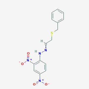 molecular formula C15H14N4O4S B14740570 N-(2-Benzylsulfanylethylideneamino)-2,4-dinitro-aniline CAS No. 6304-97-8