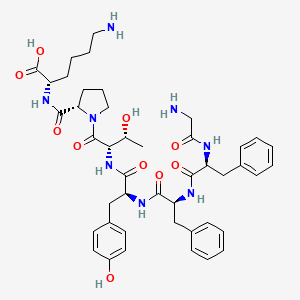 molecular formula C44H58N8O10 B14740599 Gly-Phe-Phe-Tyr-Thr-Pro-Lys CAS No. 2479-85-8