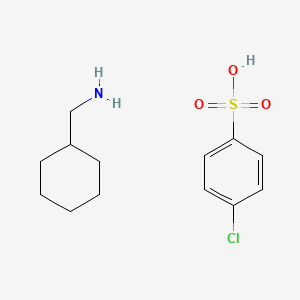 molecular formula C13H20ClNO3S B14740623 4-Chlorobenzenesulfonic acid;cyclohexylmethanamine CAS No. 6292-98-4