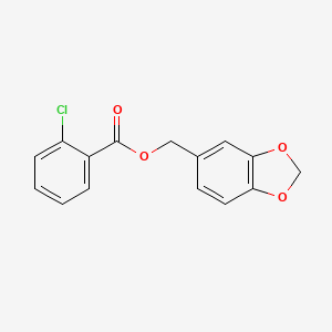 1,3-Benzodioxol-5-ylmethyl 2-chlorobenzoate