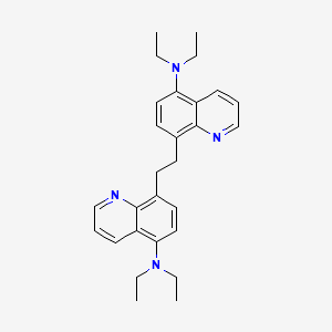 molecular formula C28H34N4 B14740637 8-[2-[5-(diethylamino)quinolin-8-yl]ethyl]-N,N-diethylquinolin-5-amine CAS No. 6272-80-6