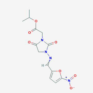 Propan-2-yl 2-[3-[(5-nitrofuran-2-yl)methylideneamino]-2,5-dioxoimidazolidin-1-yl]acetate