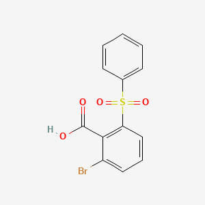 molecular formula C13H9BrO4S B14740708 2-Bromo-6-(phenylsulfonyl)benzoic acid CAS No. 5324-88-9