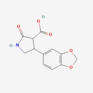 4-(1,3-Benzodioxol-5-yl)-2-oxo-3-pyrrolidinecarboxylic acid