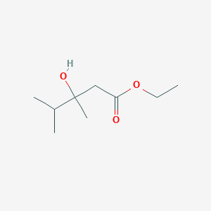 molecular formula C9H18O3 B14740715 Ethyl 3-hydroxy-3,4-dimethylpentanoate CAS No. 6570-77-0