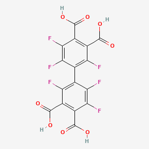 molecular formula C16H4F6O8 B14740724 2,2',5,5',6,6'-Hexafluoro[1,1'-biphenyl]-3,3',4,4'-tetracarboxylic acid CAS No. 4841-80-9