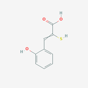 molecular formula C9H8O3S B14740731 3-(2-Hydroxyphenyl)-2-sulfanylprop-2-enoic acid CAS No. 5765-84-4