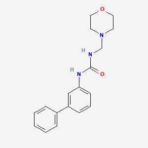 molecular formula C18H21N3O2 B14740743 1-(Morpholin-4-ylmethyl)-3-(3-phenylphenyl)urea CAS No. 6342-39-8