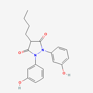 3,5-Pyrazolidinedione, 1,2-bis(m-hydroxyphenyl)-4-butyl-