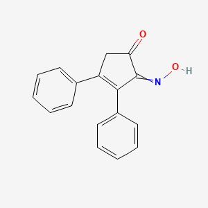 molecular formula C17H13NO2 B14740796 (2E)-2-Hydroxyimino-3,4-diphenyl-cyclopent-3-EN-1-one CAS No. 5446-65-1