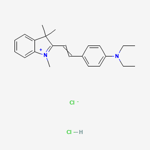 N,N-diethyl-4-[2-(1,3,3-trimethylindol-1-ium-2-yl)ethenyl]aniline;chloride;hydrochloride