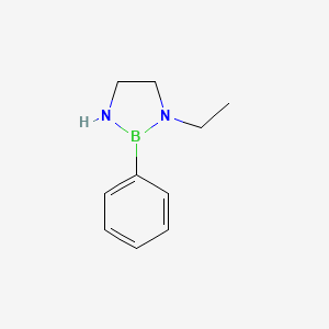 molecular formula C10H15BN2 B14740857 1-Ethyl-2-phenyl-1,3,2-diazaborolidine CAS No. 5898-35-1