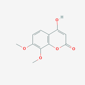 molecular formula C11H10O5 B14740868 4-hydroxy-7,8-dimethoxy-2H-1-benzopyran-2-one CAS No. 2650-15-9