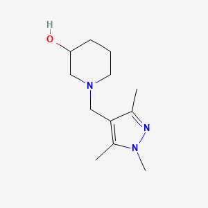1-((1,3,5-trimethyl-1H-pyrazol-4-yl)methyl)piperidin-3-ol