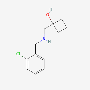 molecular formula C12H16ClNO B1474088 1-({[(2-氯苯基)甲基]氨基}甲基)环丁醇 CAS No. 1592971-54-4