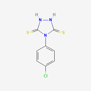 molecular formula C8H6ClN3S2 B14740911 4-(4-Chlorophenyl)-1,2,4-triazolidine-3,5-dithione CAS No. 2209-67-8