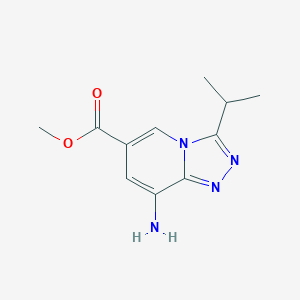 molecular formula C11H14N4O2 B1474093 Methyl 8-amino-3-isopropyl[1,2,4]triazolo[4,3-a]pyridine-6-carboxylate CAS No. 927802-14-0