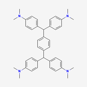 molecular formula C40H46N4 B14740949 4,4',4'',4'''-(Benzene-1,4-diyldimethanetriyl)tetrakis(n,n-dimethylaniline) CAS No. 6310-66-3