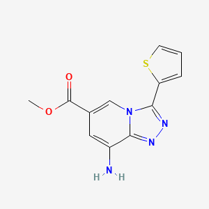 Methyl 8-amino-3-(2-thienyl)[1,2,4]triazolo[4,3-a]pyridine-6-carboxylate