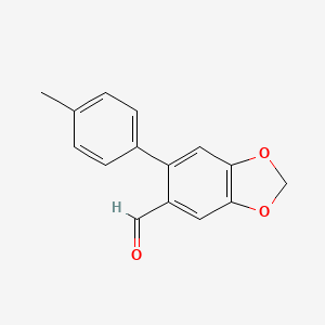 molecular formula C15H12O3 B1474101 6-(4-Methylphenyl)-1,3-benzodioxole-5-carbaldehyde CAS No. 927802-51-5