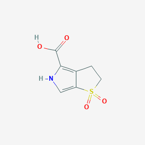molecular formula C7H7NO4S B1474105 1,1-dioxo-2H,3H,5H-1lambda6-thieno[2,3-c]pyrrole-4-carboxylic acid CAS No. 1554303-12-6