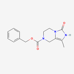 molecular formula C15H17N3O3 B1474107 Benzyl 1-methyl-3-oxo-2,5,6,8-tetrahydroimidazo[1,5-a]pyrazine-7(3H)-carboxylate CAS No. 1424939-56-9