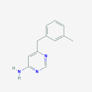 molecular formula C12H13N3 B1474111 6-[(3-Methylphenyl)methyl]pyrimidin-4-amine CAS No. 1550987-15-9