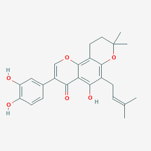 3-(3,4-Dihydroxyphenyl)-5-hydroxy-8,8-dimethyl-6-(3-methylbut-2-en-1-yl)-9,10-dihydro-4h,8h-pyrano[2,3-f]chromen-4-one