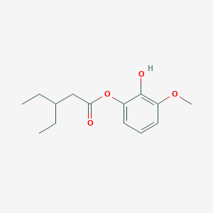 2-Hydroxy-3-methoxyphenyl 3-ethylpentanoate