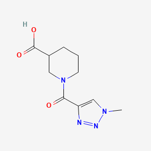 molecular formula C10H14N4O3 B1474115 1-(1-methyl-1H-1,2,3-triazole-4-carbonyl)piperidine-3-carboxylic acid CAS No. 1787599-04-5