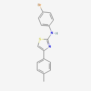 molecular formula C16H13BrN2S B14741199 n-(4-Bromophenyl)-4-(4-methylphenyl)-1,3-thiazol-2-amine CAS No. 5561-93-3