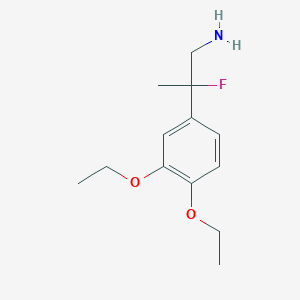 molecular formula C13H20FNO2 B1474124 2-(3,4-二乙氧基苯基)-2-氟丙-1-胺 CAS No. 1707606-81-2