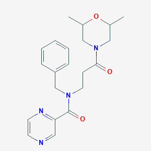 N-benzyl-N-[3-(2,6-dimethylmorpholin-4-yl)-3-oxo-propyl]pyrazine-2-carboxamide