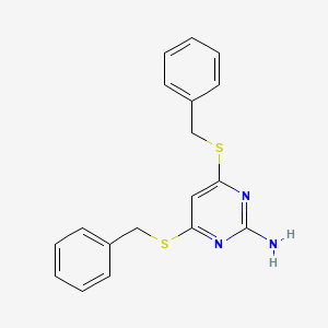 4,6-Bis(benzylsulfanyl)pyrimidin-2-amine