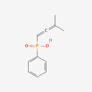 molecular formula C11H13O2P B14741294 3-Methylbuta-1,2-dienyl(phenyl)phosphinic acid CAS No. 1833-29-0