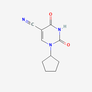 molecular formula C10H11N3O2 B1474131 1-Cyclopentyl-2,4-dioxo-1,2,3,4-tetrahydropyrimidine-5-carbonitrile CAS No. 1242281-88-4