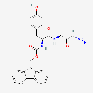 molecular formula C28H26N4O5 B1474145 Fmoc-tyr-ala-diazomethylketone CAS No. 205763-22-0