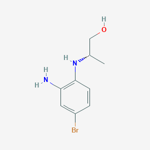 molecular formula C9H13BrN2O B1474146 (S)-2-(2-amino-4-bromophenylamino)propan-1-ol CAS No. 1778665-30-7