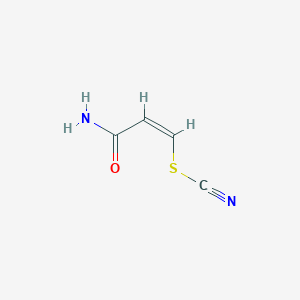 molecular formula C4H4N2OS B14741519 Thiocyanic acid, cis-2-carbamoylvinyl ester CAS No. 2807-36-5