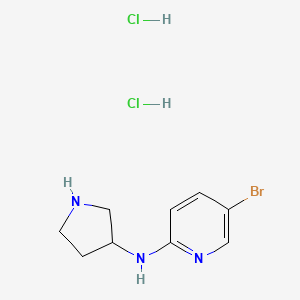 molecular formula C9H14BrCl2N3 B1474158 5-溴-N-(吡咯烷-3-基)吡啶-2-胺二盐酸盐 CAS No. 2098144-86-4