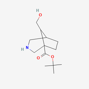 molecular formula C13H23NO3 B1474164 8-(羟甲基)-3-氮杂双环[3.2.1]辛烷-1-羧酸叔丁酯 CAS No. 637301-16-7