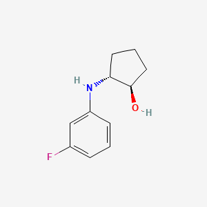 molecular formula C11H14FNO B1474168 (1R,2R)-2-[(3-fluorophenyl)amino]cyclopentan-1-ol CAS No. 1932087-37-0