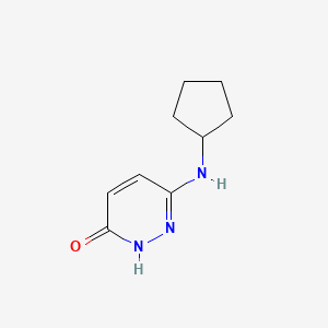 molecular formula C9H13N3O B1474170 6-(Cyclopentylamino)pyridazin-3-ol CAS No. 1211502-98-5