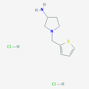 molecular formula C9H16Cl2N2S B1474171 1-(Thiophen-2-ylmethyl)pyrrolidin-3-amine dihydrochloride CAS No. 2098126-55-5