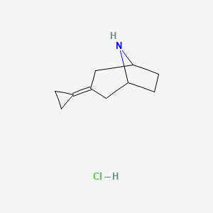 molecular formula C10H16ClN B1474174 3-环丙亚甲基-8-氮杂双环[3.2.1]辛烷盐酸盐 CAS No. 1949836-79-6