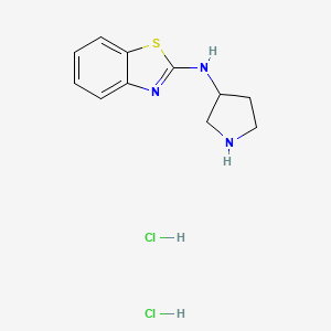 molecular formula C11H15Cl2N3S B1474176 N-(pyrrolidin-3-yl)benzo[d]thiazol-2-amine dihydrochloride CAS No. 2097954-16-8