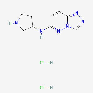 molecular formula C9H14Cl2N6 B1474178 N-(pyrrolidin-3-yl)-[1,2,4]triazolo[4,3-b]pyridazin-6-amine dihydrochloride CAS No. 2097979-53-6