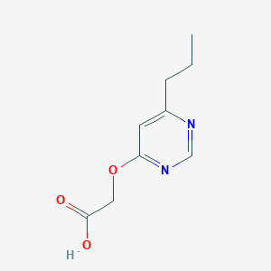 B1474196 2-((6-Propylpyrimidin-4-yl)oxy)acetic acid CAS No. 1239786-63-0