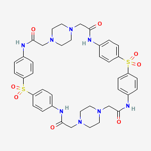 2,2,21,21-Tetraoxo-2lambda6,21lambda6-dithia-7,10,13,16,26,29,32,35-octazaheptacyclo[34.2.2.23,6.210,13.217,20.222,25.229,32]pentaconta-1(38),3(50),4,6(49),17(46),18,20(45),22,24,36,39,43-dodecaene-8,15,27,34-tetrone